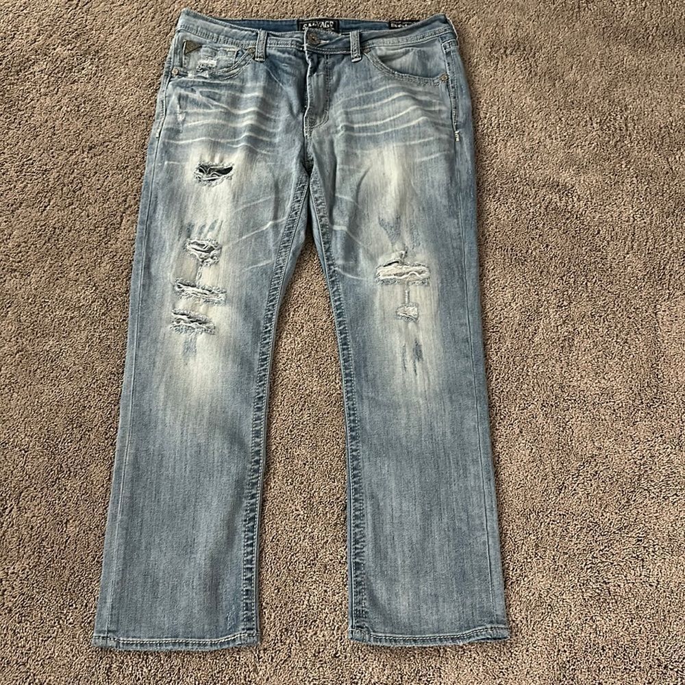 🔥Salvage like new denim from buckle size 36 x29.5